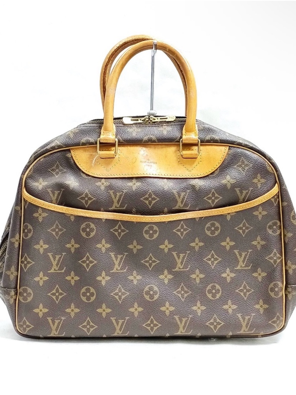 Louis Vuitton Deauville Monogram Satchel Bag in Brown & Tan Preowned - Picture 3 of 13